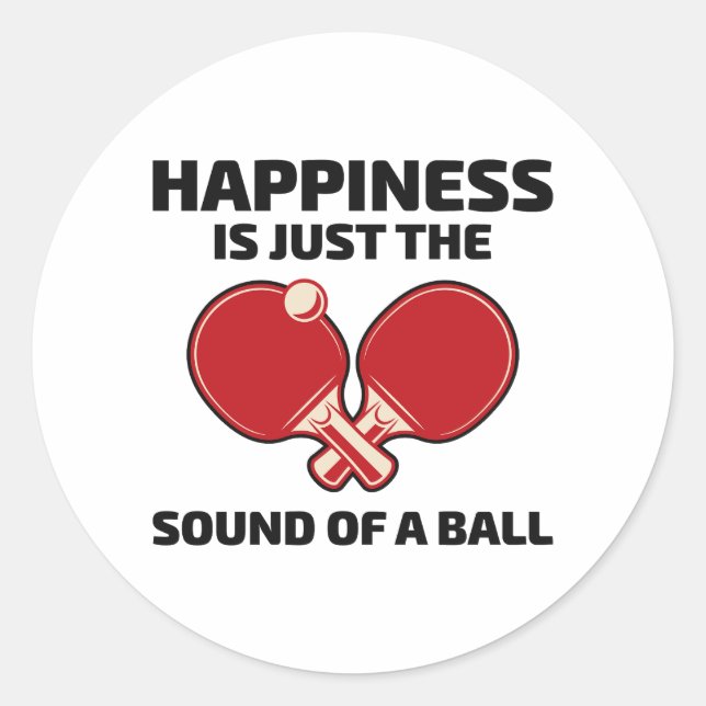 Sticker Rond Ping-pong de ping-pong Jeux (Devant)