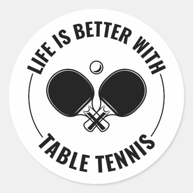 Sticker Rond Ping-pong de ping-pong Jeux (Devant)