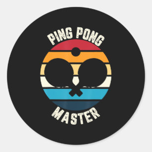 Sticker Rond Ping Pong Master Table Tennis