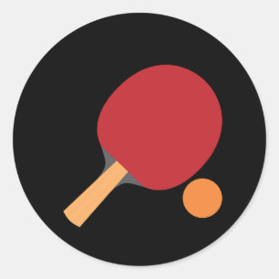 Sticker Rond Ping Pong Paddle Funny Table Tennis Sports Long