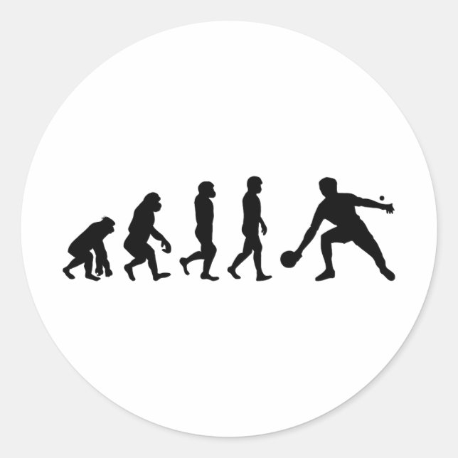 Sticker Rond Ping Pong Player Table Tennis Coach Evolution (Devant)
