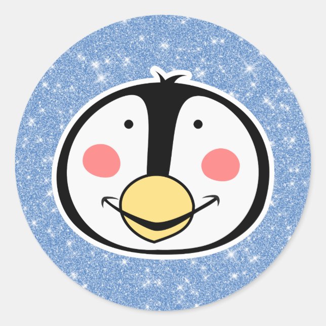 Sticker Rond Pingouin (Devant)