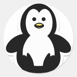 Sticker Rond pingouin