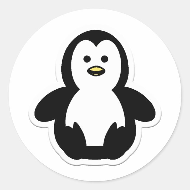 Sticker Rond pingouin (Devant)