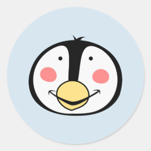 Sticker Rond Pingouin