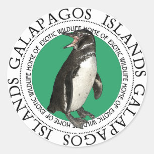Sticker Rond Pingouin des îles Galapagos
