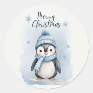 Sticker Rond "Pingouin mignon"