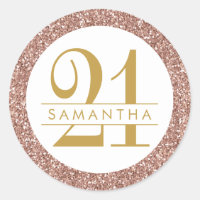 Pink 21e anniversaire Personnalisé Rose Parties sc
