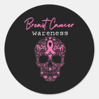 Pink Butterfly Skull Breast Cancer Awareness Bonjo