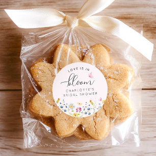 Sticker Rond Pink Floral Love in Bloom