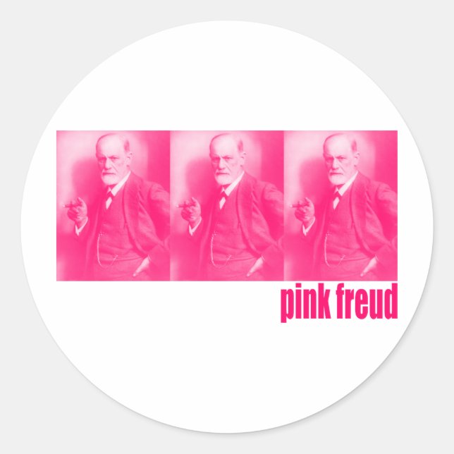 Sticker Rond Pink Freud (Devant)