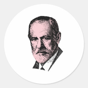 Sticker Rond Pink Freud Sigmund Freud