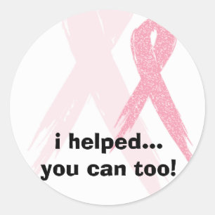 Sticker Rond pink_img, j'ai aidé...vous pouvez aussi !