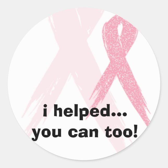 Sticker Rond pink_img, j'ai aidé...vous pouvez aussi ! (Devant)