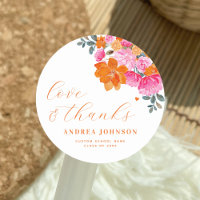 Pink & Orange Floral Amour & Merci Graduation
