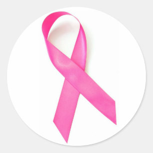 Sticker Rond Pink Ribbon Sensibilisation au cancer du sein