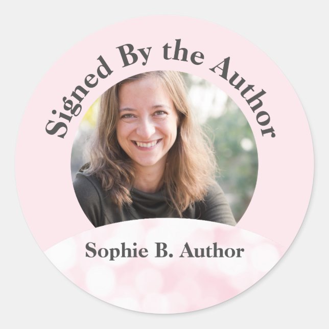 Sticker Rond Pink Signé par l'auteur Livre de signature Lanceme (Devant)