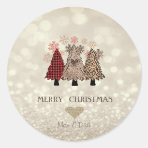 Sticker Rond Pins adorables, Glittery Bokeh Classic