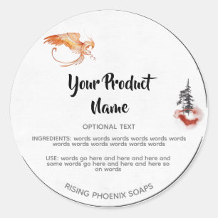 Sticker Rond *~* Pins de montagne Phoenix Rising