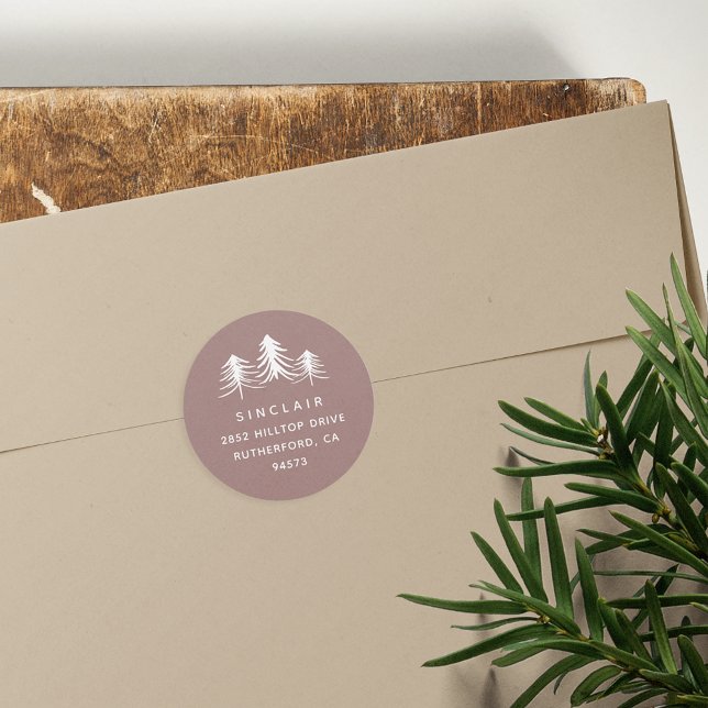 Sticker Rond Pins esquissés | Adresse de retour de vacances (Créateur téléchargé)