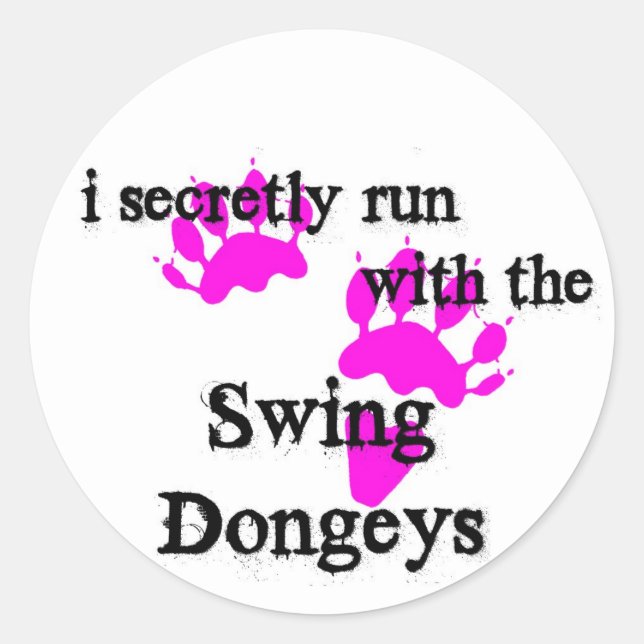 Sticker Rond PinSwingDongeys (Devant)