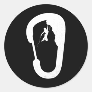 Sticker Rond Piolet de grimpeur de montagne de rocher Mousqueto