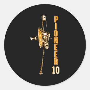 Sticker Rond Pioneer 10 sonde spatiale Planet Jupiter Système s