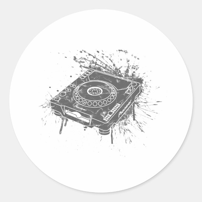 Sticker Rond Pioneer CDJ-1000 Graffiti (Devant)