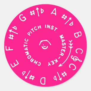 Sticker Rond Pipe de pas rose