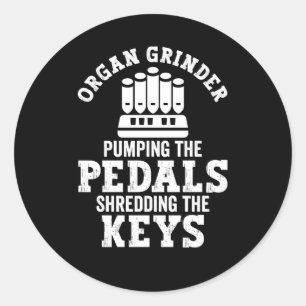 Sticker Rond Pipe Organiste Instrut Pipes Eglise Orgue Joueur