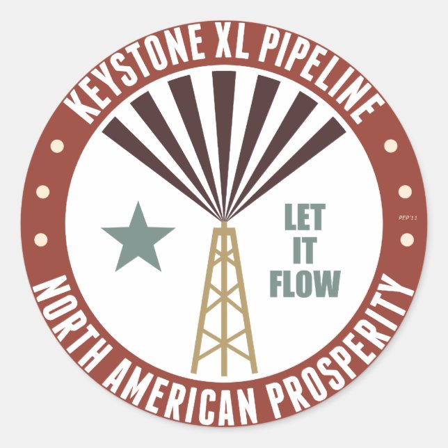 Sticker Rond Pipeline Keystone XL (Devant)