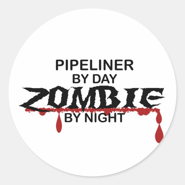 Sticker Rond Pipeliner Zombie (Devant)