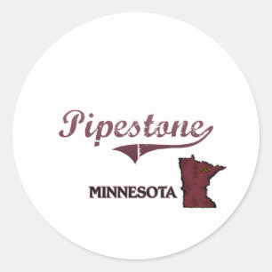 Sticker Rond Pipestone Minnesota City Classic