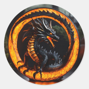 Sticker Rond Piqueur de dragon