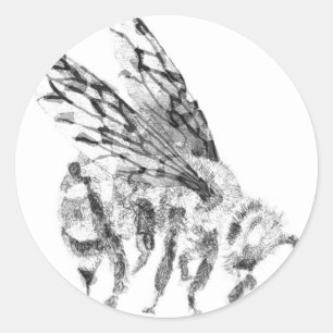 Sticker Rond Piqûre d'abeilles