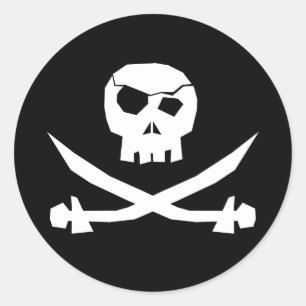 Sticker Rond Pirate