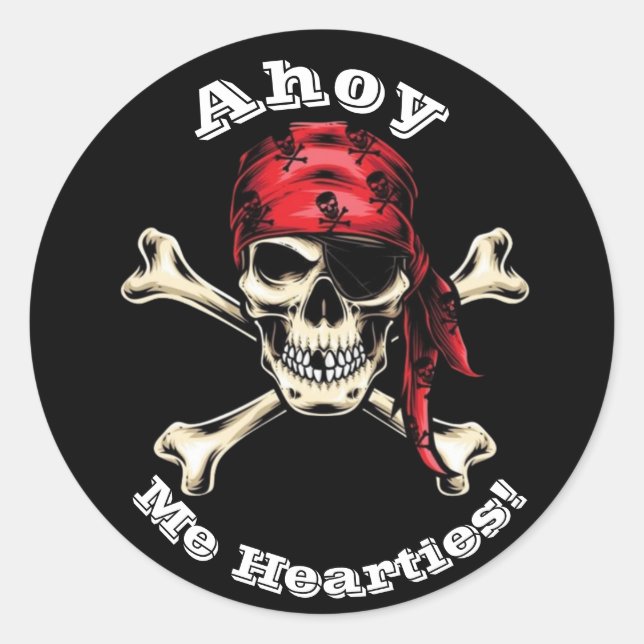Sticker Rond pirate (Devant)