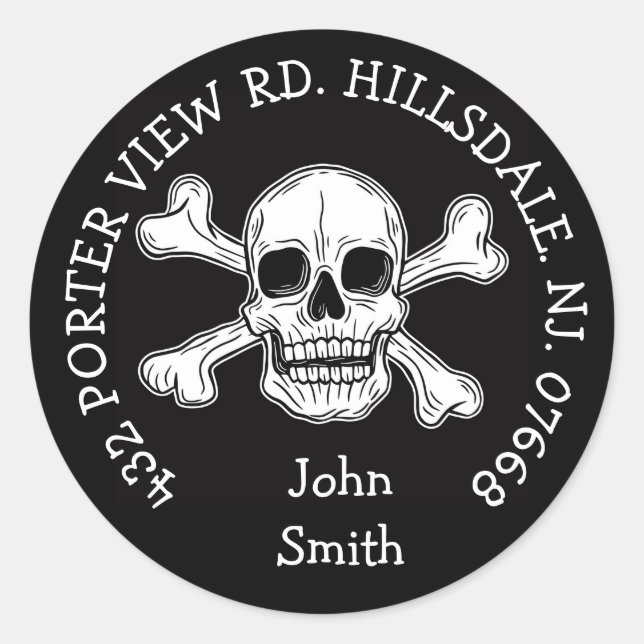 Sticker Rond pirate (Devant)