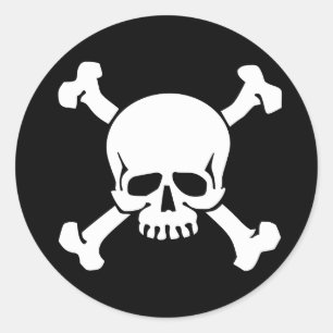 Sticker Rond Pirate