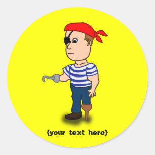 Sticker Rond Pirate à pattes