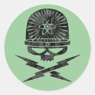 Sticker Rond Pirate atomique