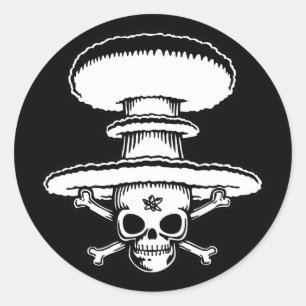Sticker Rond Pirate atomique