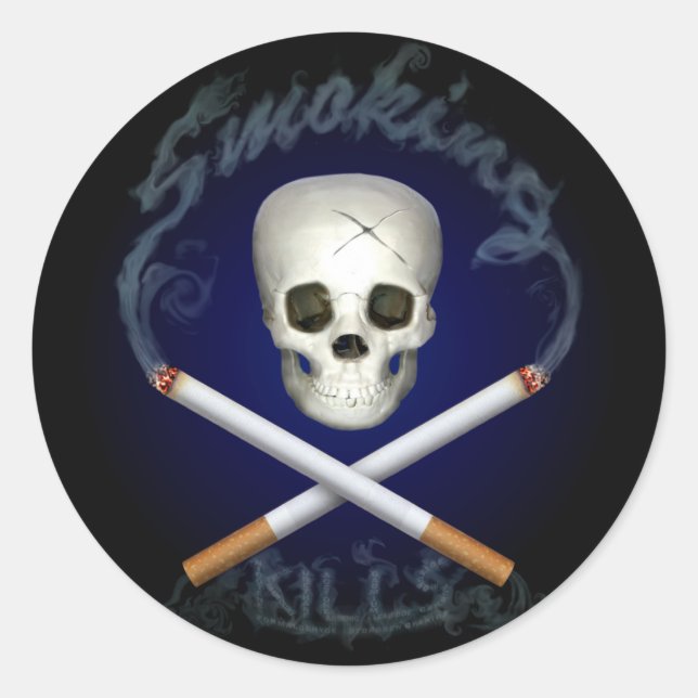 Sticker Rond Pirate Avec Une Cause (Devant)