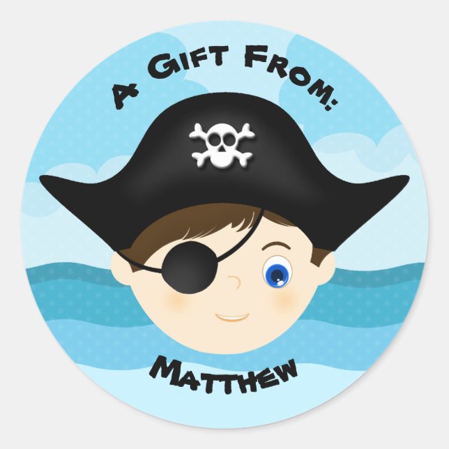 Sticker Rond Pirate Boy (Devant)