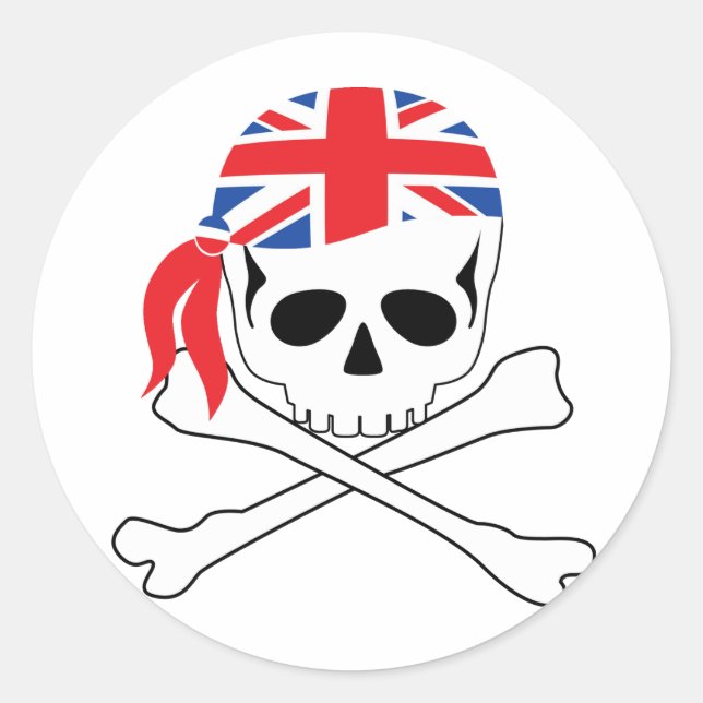 Sticker Rond Pirate britannique (Devant)