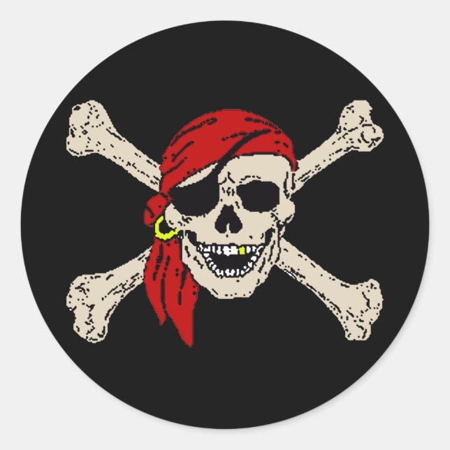 Sticker rond Pirate Classic (Devant)