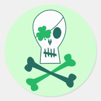Sticker Rond Pirate de la Saint Patrick