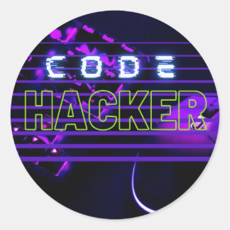 Sticker Rond pirate informatique