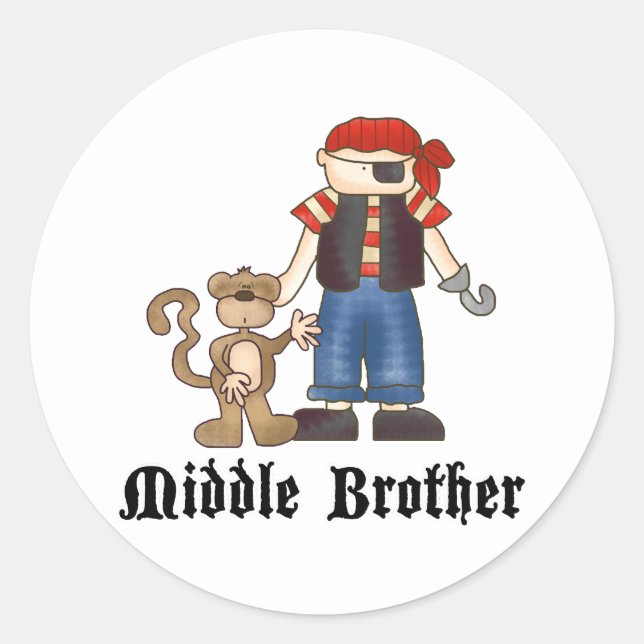 Sticker Rond Pirate Middle Brother (Devant)