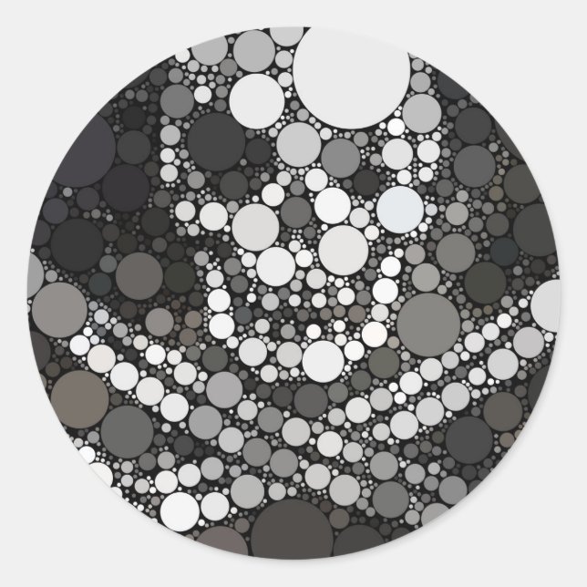 Sticker Rond Pirate noir blanc (Devant)